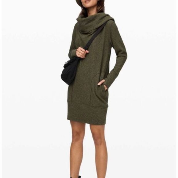 Lululemon along the way green dress olive green small - Picture 1 of 11